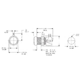 Small Orange Plastic Mechanical Push Button
